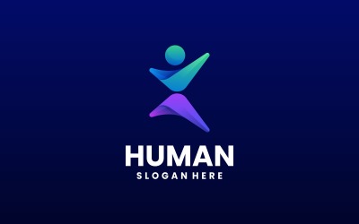 Création de logo dégradé humain