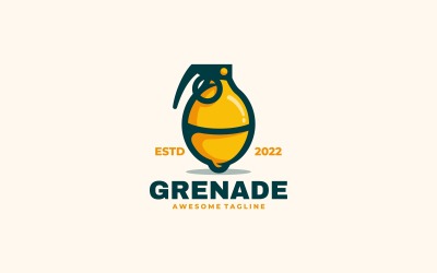 Grenade Simple Mascot logó