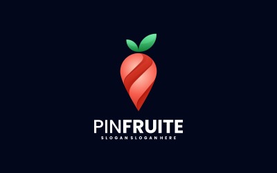 Pin Fruit Gradient Logo Style
