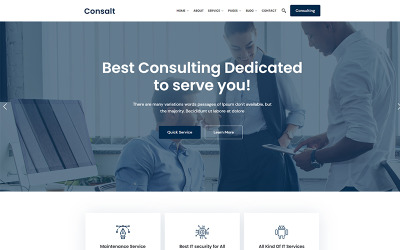 Consalt – адаптивна тема WordPress для консультацій