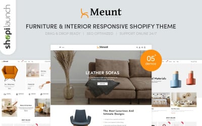 Meunt - Tema Shopify reattivo per mobili e interni