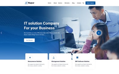 Nupur - Thème WordPress pour entreprise de solutions informatiques