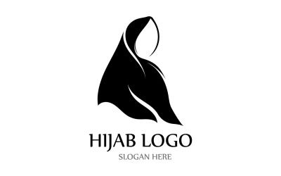 Plantilla de logotipo y símbolo Hijab V1