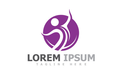 Gezondheid leven mensen succes Logo sjabloon V25