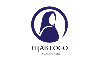 Hijab-logo en symboolsjabloon V12