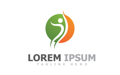 Plantilla de logotipo de éxito de personas de vida de salud V31