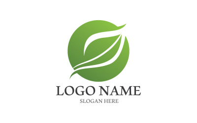 Verde Natura Foglia Albero Logo Vector V5