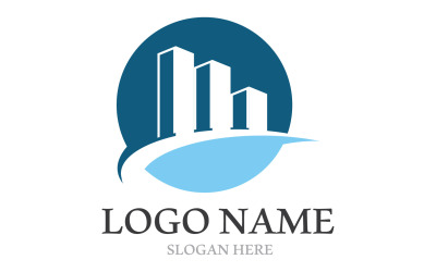 Building Home City Tower Logo V6