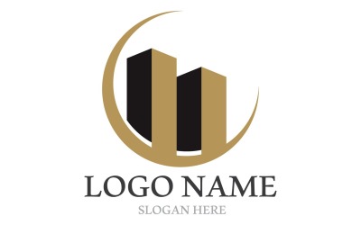 Building Home City Tower Logo V8