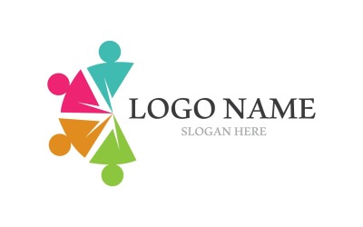 Logotipo social de personas del grupo comunitario V3