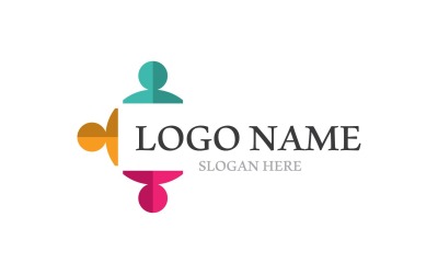 Logotipo social de personas del grupo comunitario V5