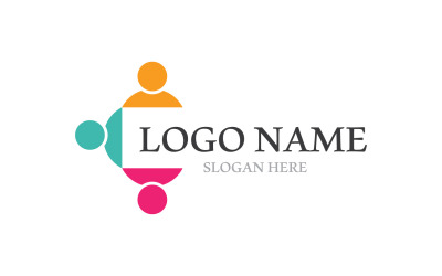 Logotipo social de personas del grupo comunitario V6