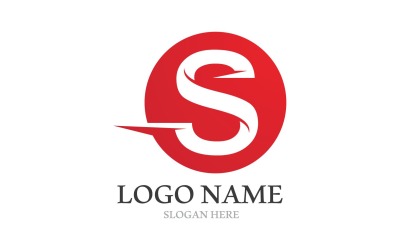 Plantilla de logotipo y símbolo de carta comercial S V19