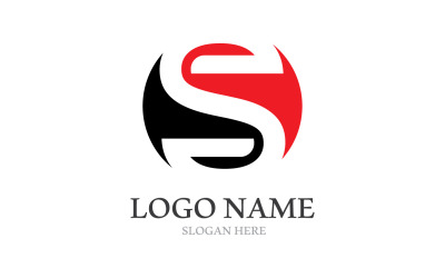 Plantilla de logotipo y símbolo de carta comercial S V20