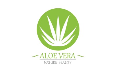 Plantilla de naturaleza de logotipo de aloe vera V14