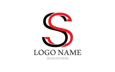 S Obchodní dopis Logo A Šablona Symbol V11