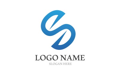 S Obchodní dopis Logo A Šablona Symbol V13