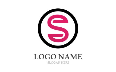 S Obchodní dopis Logo A Šablona Symbol V14