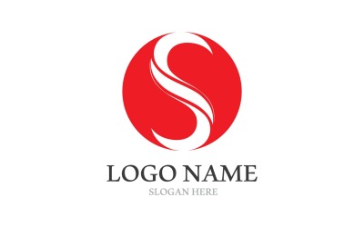 S Obchodní dopis Logo A Šablona Symbol V16