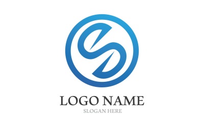 S Obchodní dopis Logo A Šablona Symbol V17