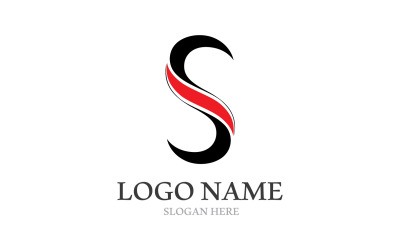 S Obchodní dopis Logo A Šablona Symbol V1