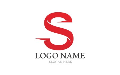 S Obchodní dopis Logo A Šablona Symbolů V12