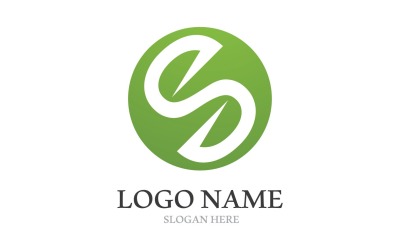 S Obchodní dopis Logo A Šablona Symbolů V22