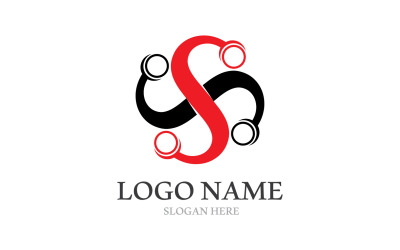 S Obchodní dopis Logo A Šablona Symbolů V4