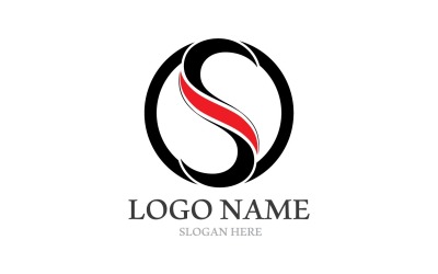 S Obchodní dopis Logo A Šablona Symbolů V5