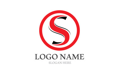 S Obchodní dopis Logo A Šablona Symbolů V6