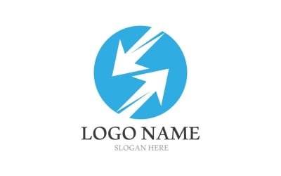 Šipka Obchodní Logo Finance Logo Vector V7