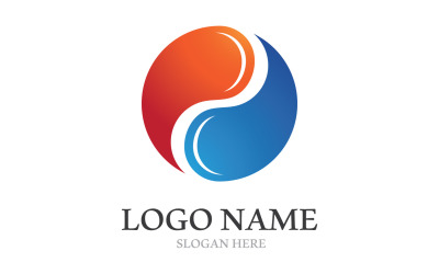 Yin e Yang Logo Nature World Design V6