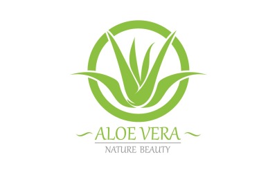 Aloe Vera Logo Doğa Şablonu V24