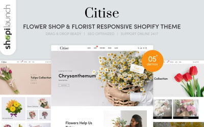 Citise - Flower Shop &amp;amp; Florist Responsive Shopify Theme