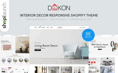 Dekon – motiv Shopify reagující na interiérové dekorace