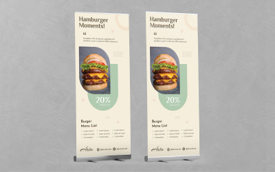 Hamburger Food Roll Up Banner šablony