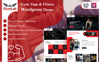 Tema WordPress Premium do GymLab