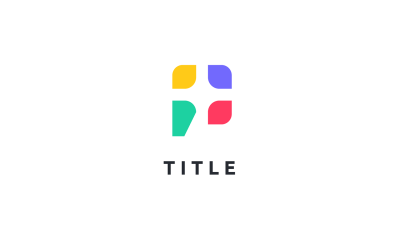 Vibrant Elemental P Colorful App Hravé Logo