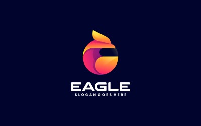 Design de logotipo de cor gradiente de águia