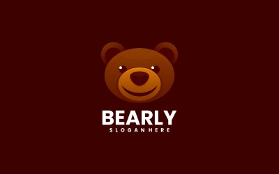 Happy Bear Gradient Logo Style