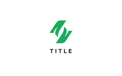 Logotipo Vibrant Elemental S Leaf Eco Monograma