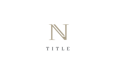 Luxury Elemental N NI Golden Monogram Logo
