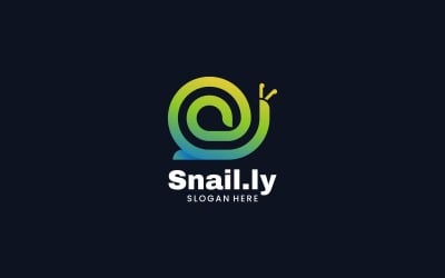 Snail Line Art Gradient Logo
