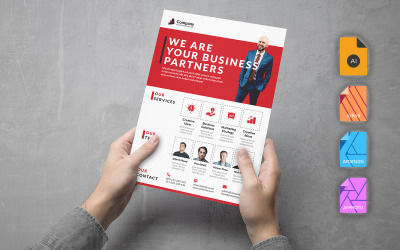 Clean Multipurpose Flyer Design Template AI and Affinity 2022
