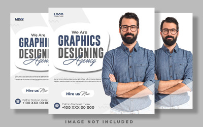 Grafisk designbyrå Sociala medier Postdesignmall