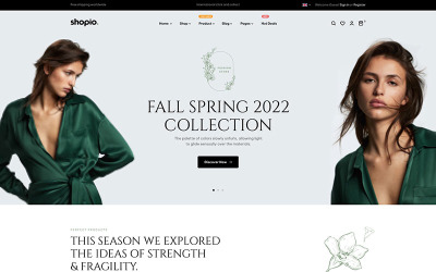 Shopio Fashion - Sections polyvalentes Thème Shopify