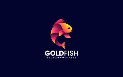 Bunte Logo-Vorlage mit Goldfisch-Farbverlauf