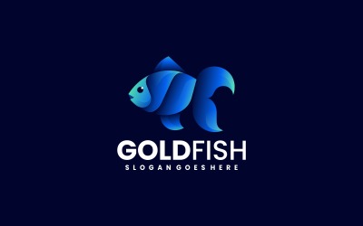 Logo di colore sfumato pesce rosso