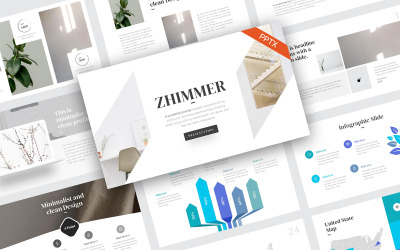 Zhimmer Minimalistische Sjablonen PowerPoint presentatie