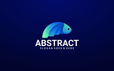 Абстрактний стиль риби градієнта логотипу
